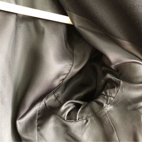 Aritizia Babaton Black Fred Blazer Wool Cashmere Vegan Faux Leather Jacket - Picture 12 of 16